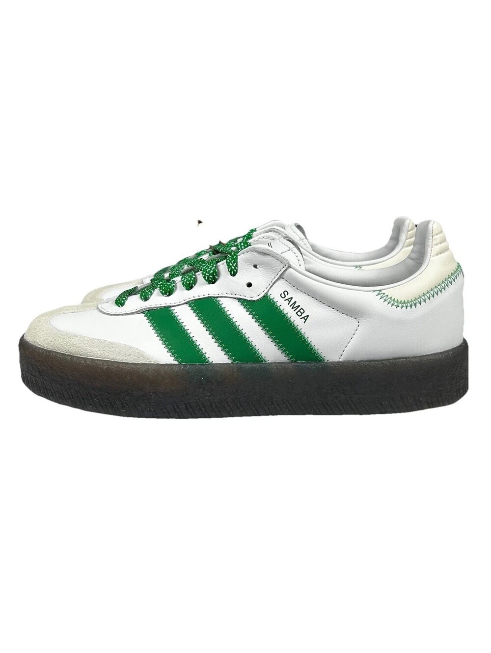 ADIDAS ORIGINALS WOMEN'S SAMBAE OG SHOES Size 9 IE9105 100 White/Green/Off White